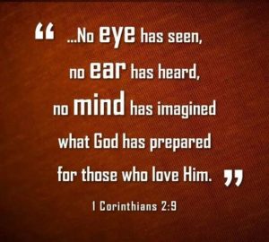 Asking No eye has seen