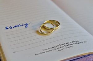 Wedding rings - stones of remembrance