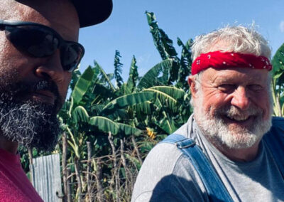 Jodie and Steve on work site