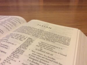 isaiah open Bible