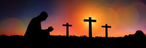 Benedictions in the Bible - prayer crosses at sunset